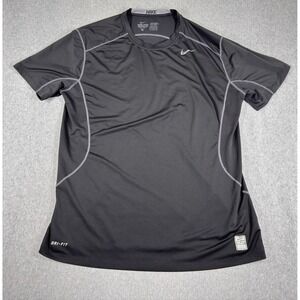 Nike Pro Combat Dri-FIT Black Compression Fitted Training T-Shirt Men's XL